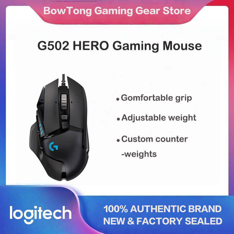 Esports Gaming Mouse Weight Adjustable - ロジクール G502 HERO ドミネーター 有線ゲーミングマウス、プログラム可能なマクロ、調整可能な重量、HEROセンサー、FP向けeスポーツグレードマウス