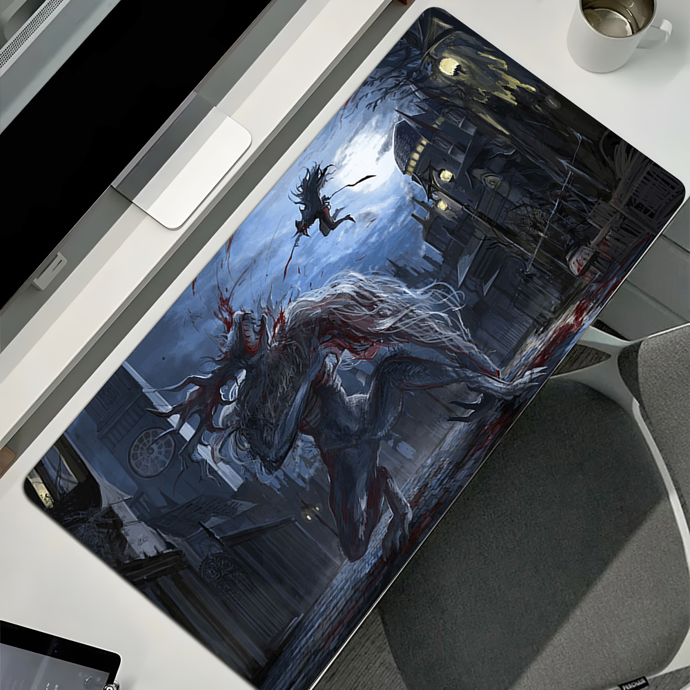 Esports Gaming Table - クールな新しい Bloodborne ゲーマープレイマット E スポーツマウスパッド大型ゲーミングマウスパッドキーボードテーブルマットオフィスアクセサリーデスクラグ