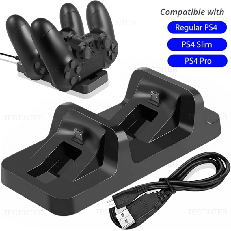 Controller Charging Stand - デュアル充電器ドックステーション PS4 コントローラ充電スタンドホルダーソニーのプレイステーション 4 ゲームパッド Controle