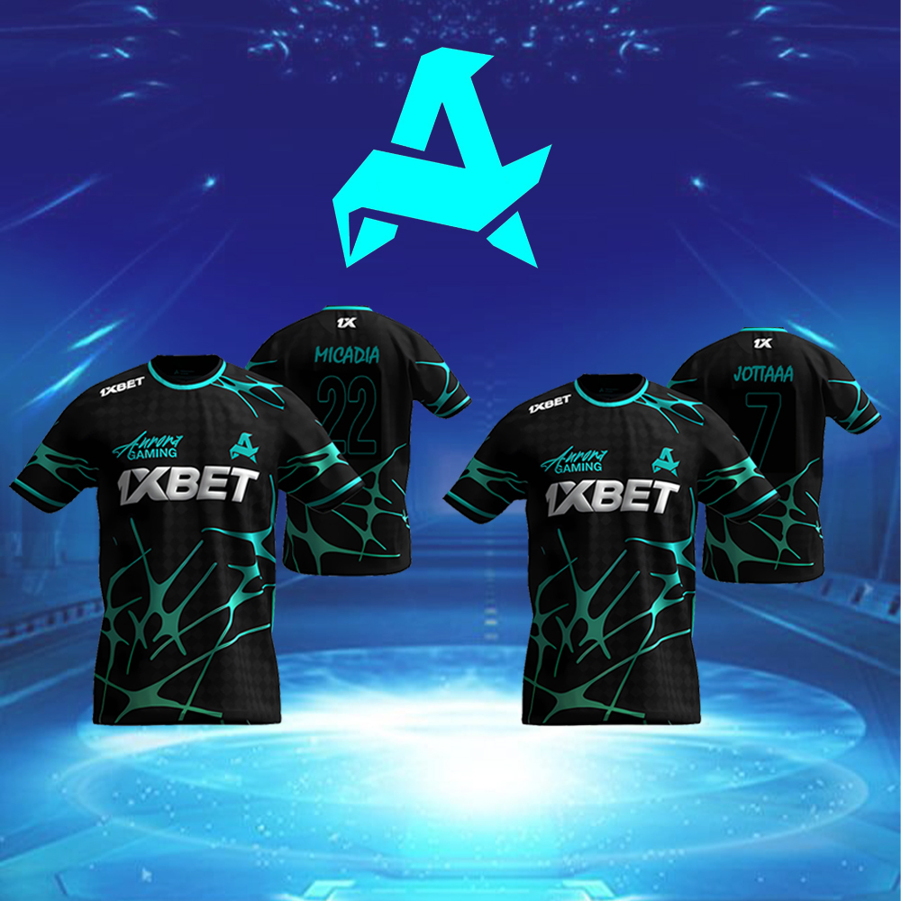 Custom Esports Gaming Jersey - オーロラゲーミング E スポーツクラブ新しい夏ユニフォーム CS2 ESL プロリーグトレーニングジャージプレーヤーカスタマイズされた