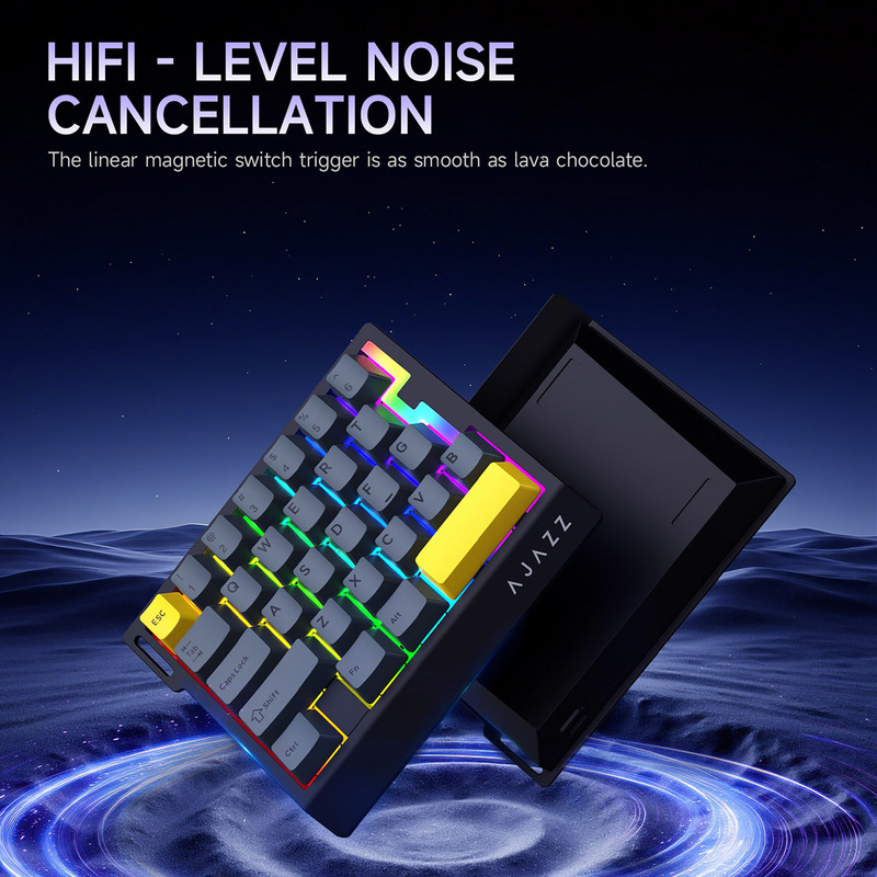 Esports Gaming Setup - RGB ミニ片手メカニカルキーパッド磁気軸デスクトップ装飾ポータブル有線左手ゲーミングキーパッド FPS e スポーツセットアップ用