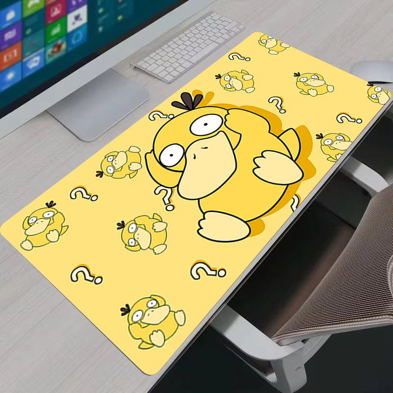 Esports Gaming Mice - マウスパッドアニメ P-ポケモン Psyduck XXL 大型ゲーミングマウスパッドノンスリップラバーデスクマットラップトップ PC