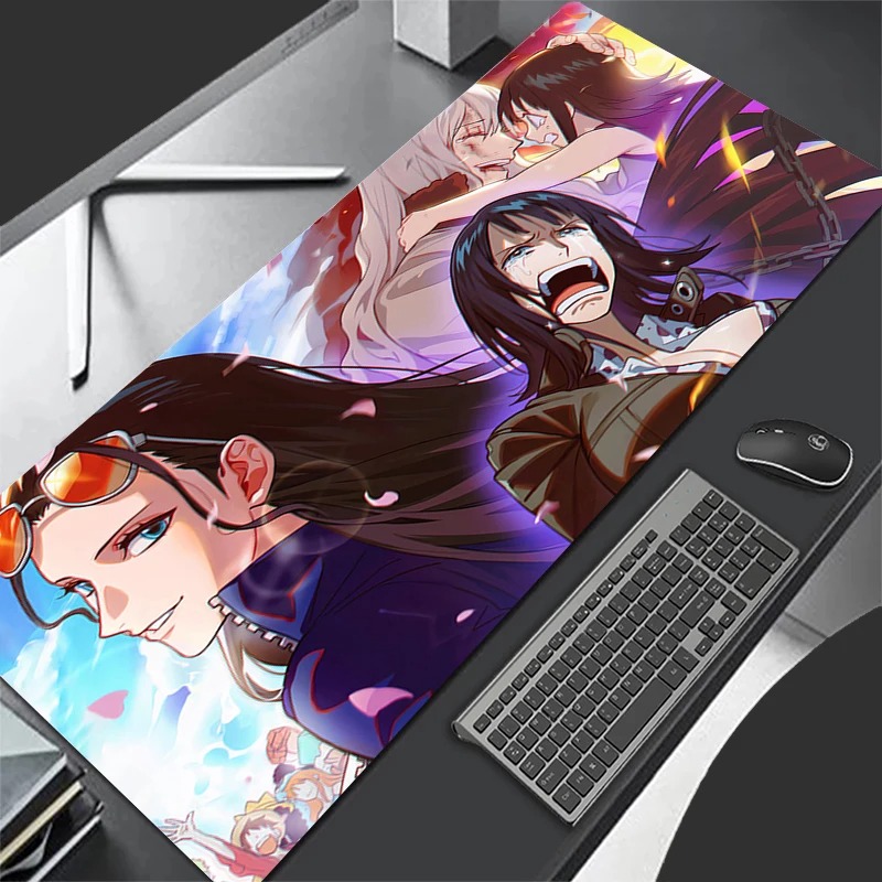 Esports Gaming Mice - 日本セクシーアニメガールマウスパッドPCパープルゲーマーキャビネットマウスパッドかわいいワンピースキーボードラグXLラップトップニコ・ロビンデスクマット