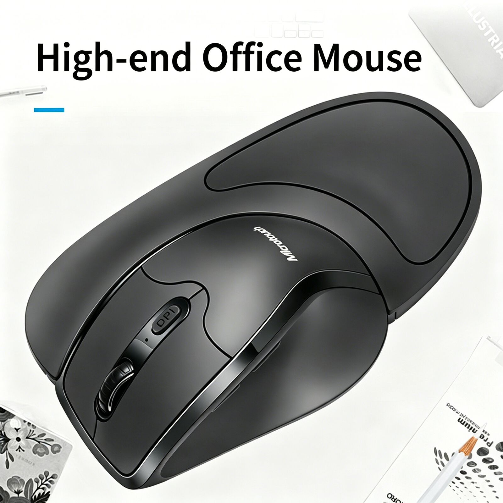 Esports Gaming Mouse Weight Adjustable - 2.4GHz ワイヤレス垂直人間工学光学式マウス DPI 800-2400 低遅延 オフィスゲーム