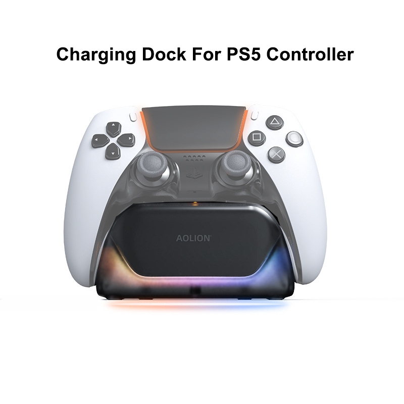 Controller Charging Stand - PS5コントローラー充電器 シングル充電ドックスタンドステーションクレードル PS5ゲームパッドコントローラー用 プレイステーション5用