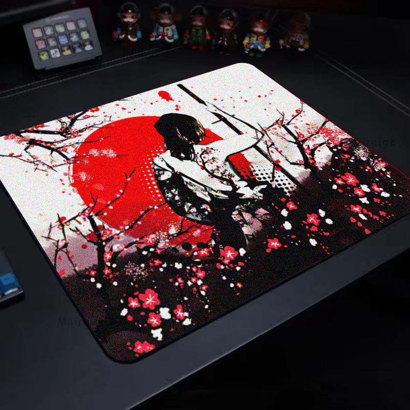 Esports Gaming Setup - E-sportsサムライゲーミングマウスパッド、ゲーミングアクセサリー、デスクマット、ゲーマーマット、デスクトッププレイマット、マウスカーペット、40x45cm