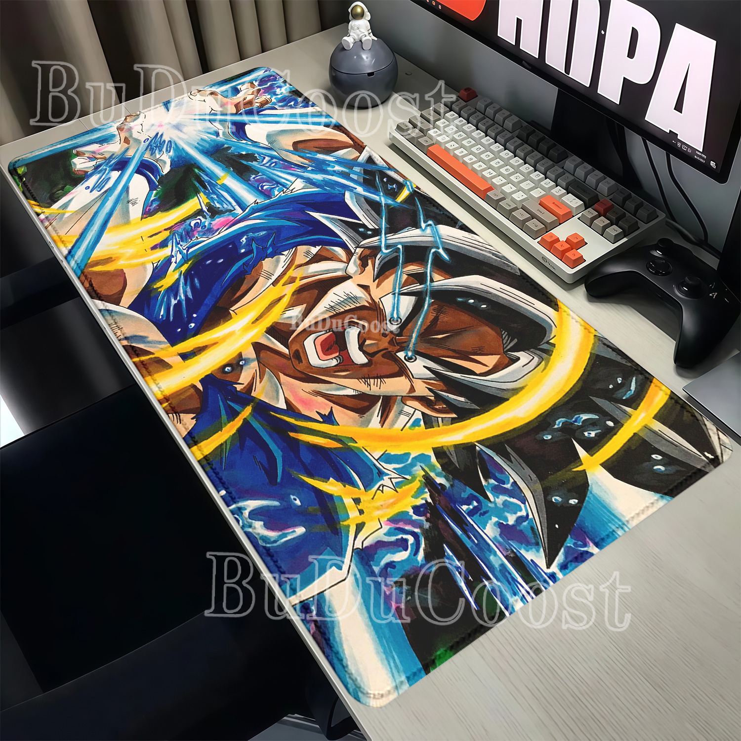 マウスパッド HD 印刷ドラゴンボール孫悟空オーバーロック  - Esports Gaming Table のレビューと価格