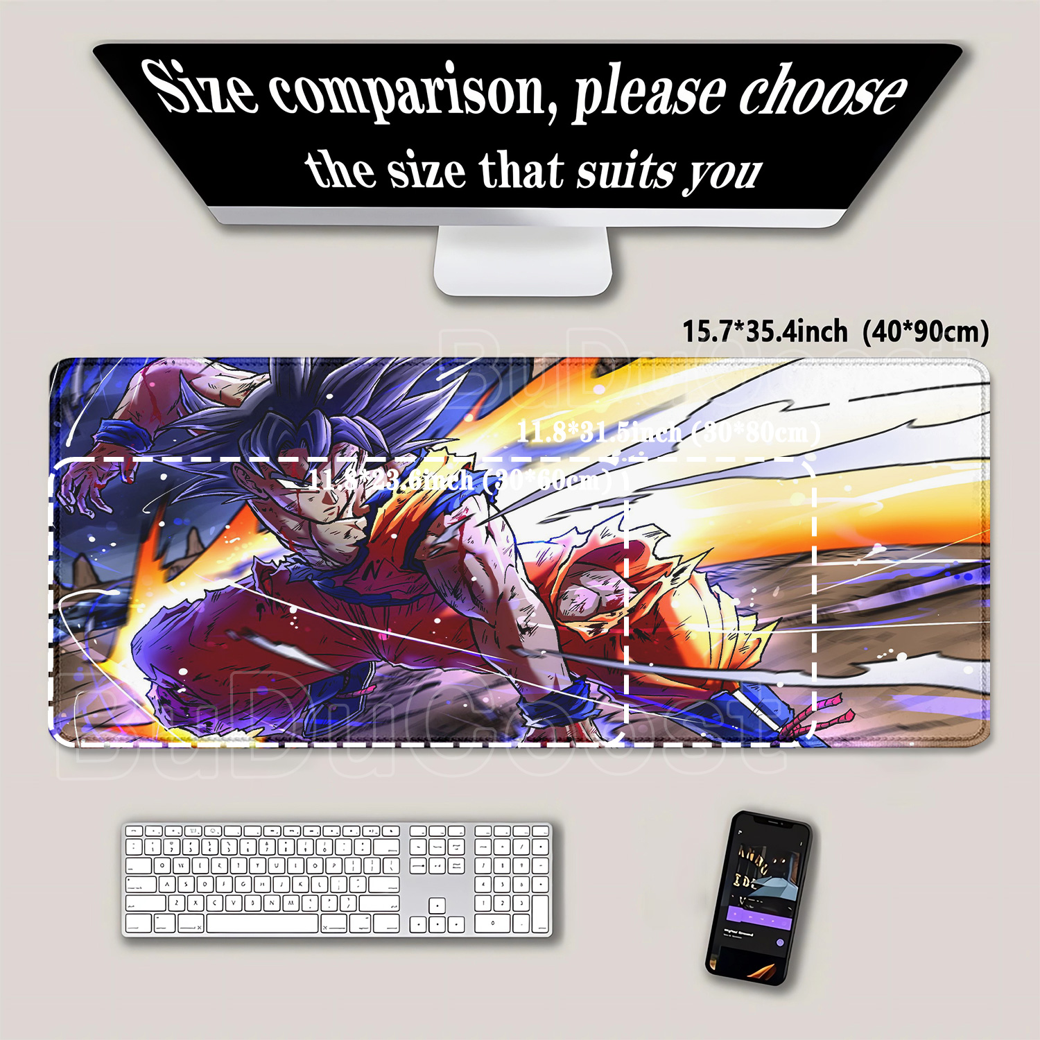 マウスパッド HD 印刷ドラゴンボール孫悟空オーバーロック  - Esports Gaming Table のレビューと価格