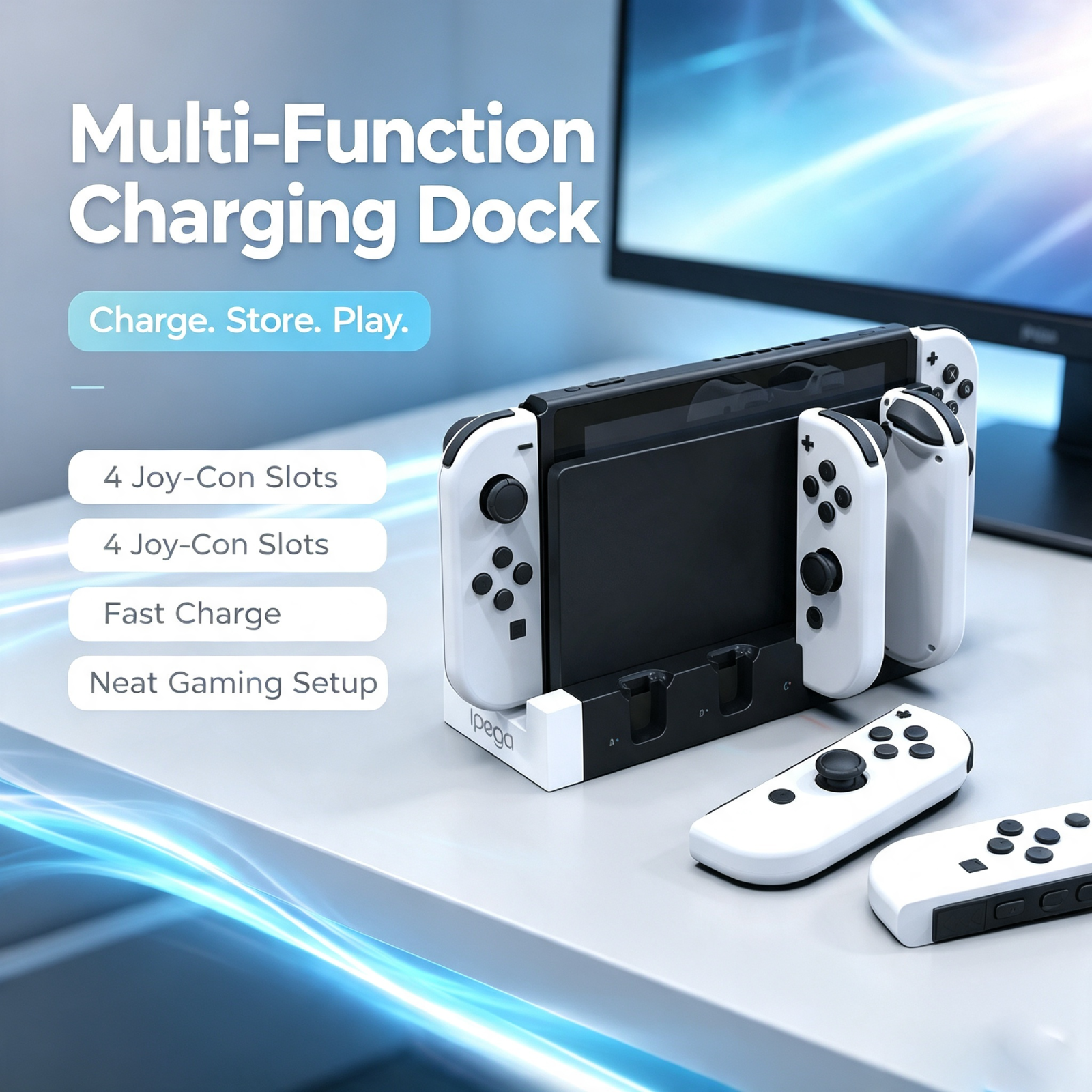 Switchの左右コントローラー充電ドックに対応 Pytho - Controller Charging Stand のレビューと価格