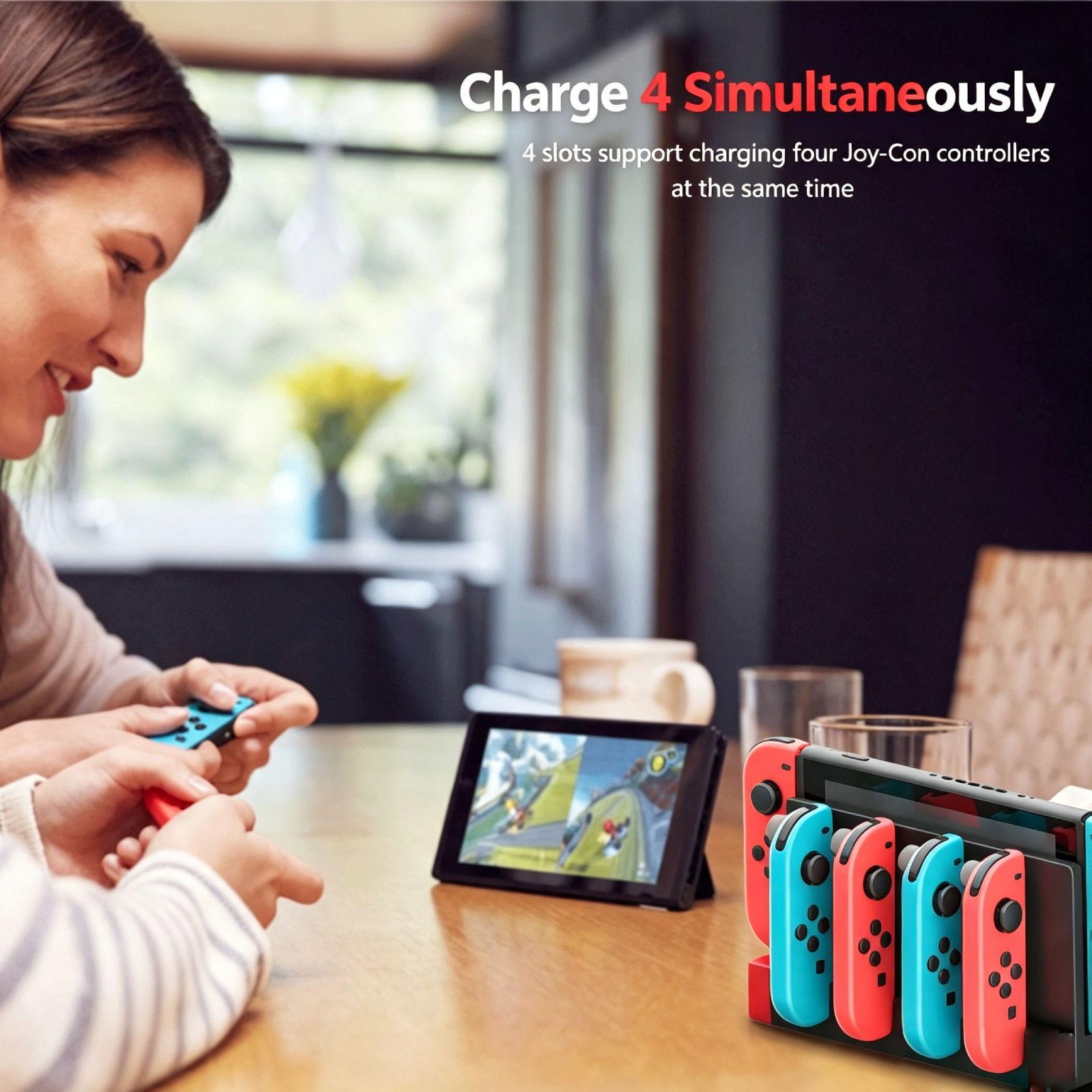 Switchの左右コントローラー充電ドックに対応 Pytho - Controller Charging Stand のレビューと価格