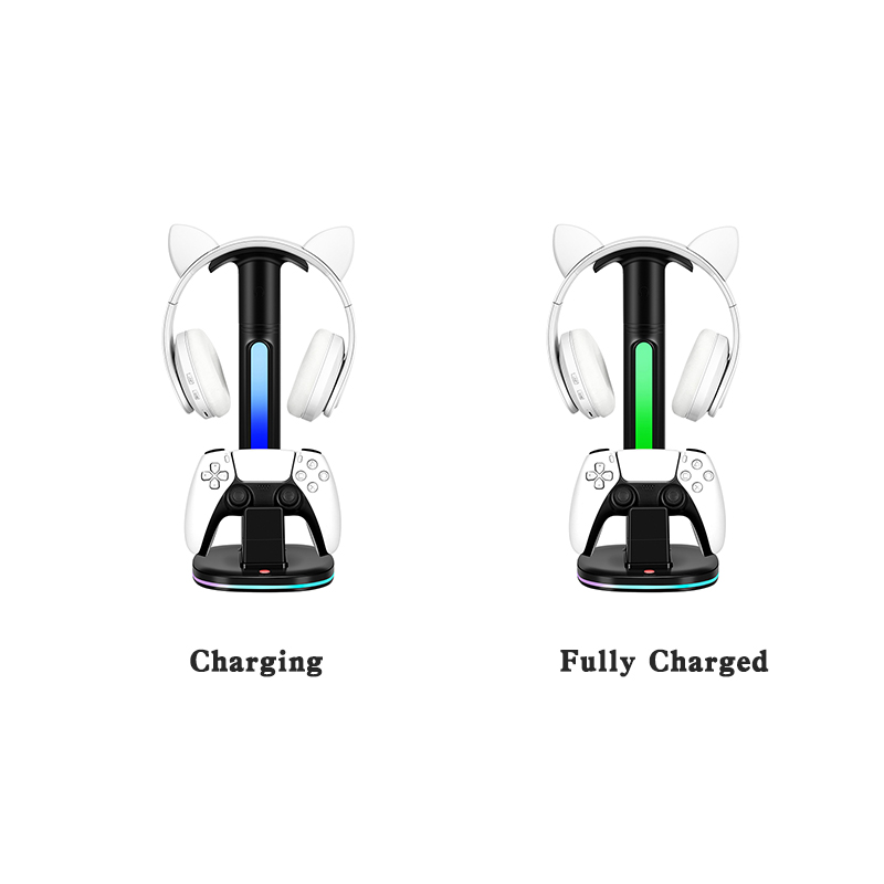 PS5ゲームコントローラー用LEDディスプレイスタンド＆プレ - Controller Charging Stand のレビューと価格