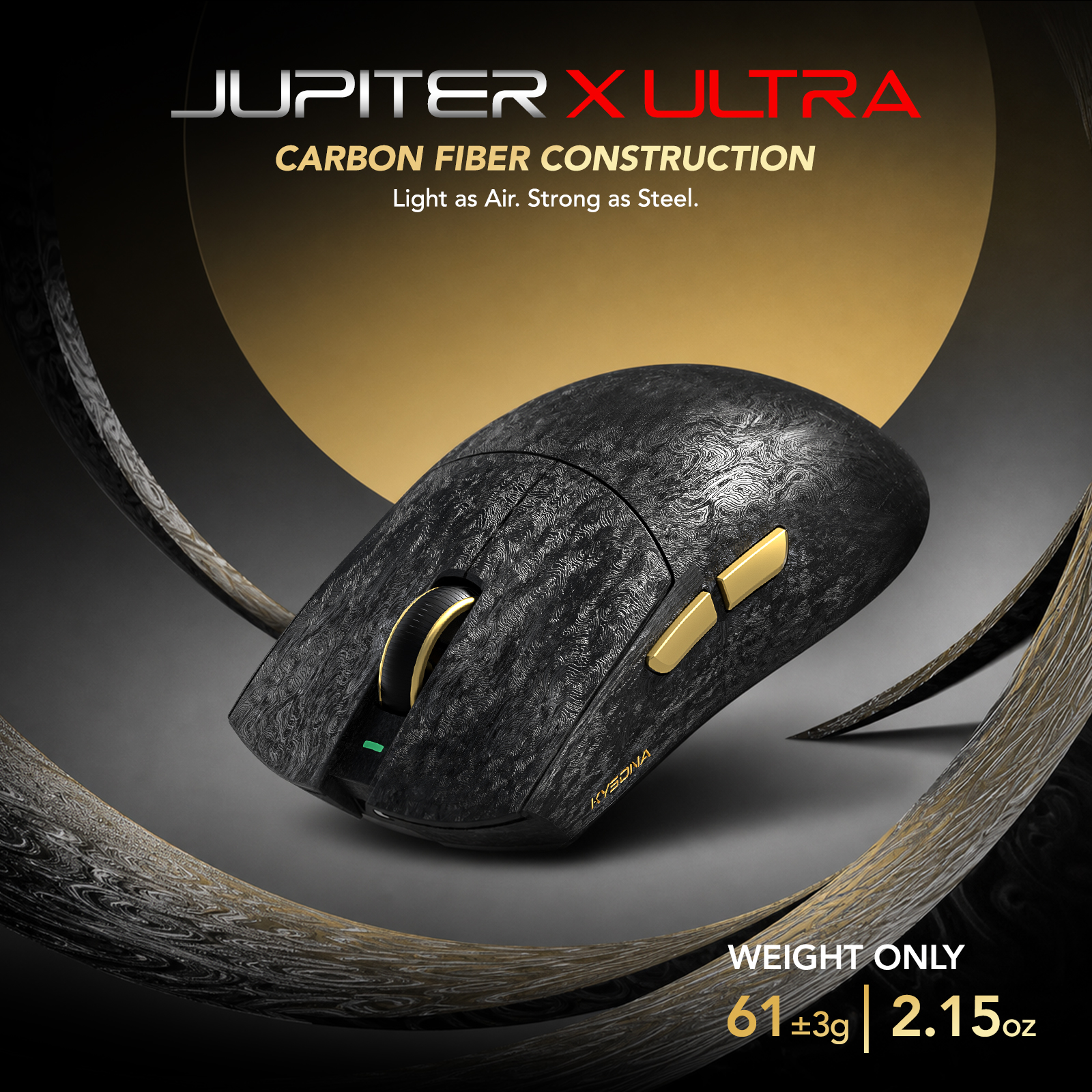 KYSONA Jupiter X Ultra トリモード ワ - Esports Gaming Mouse Weight Adjustable のレビューと価格
