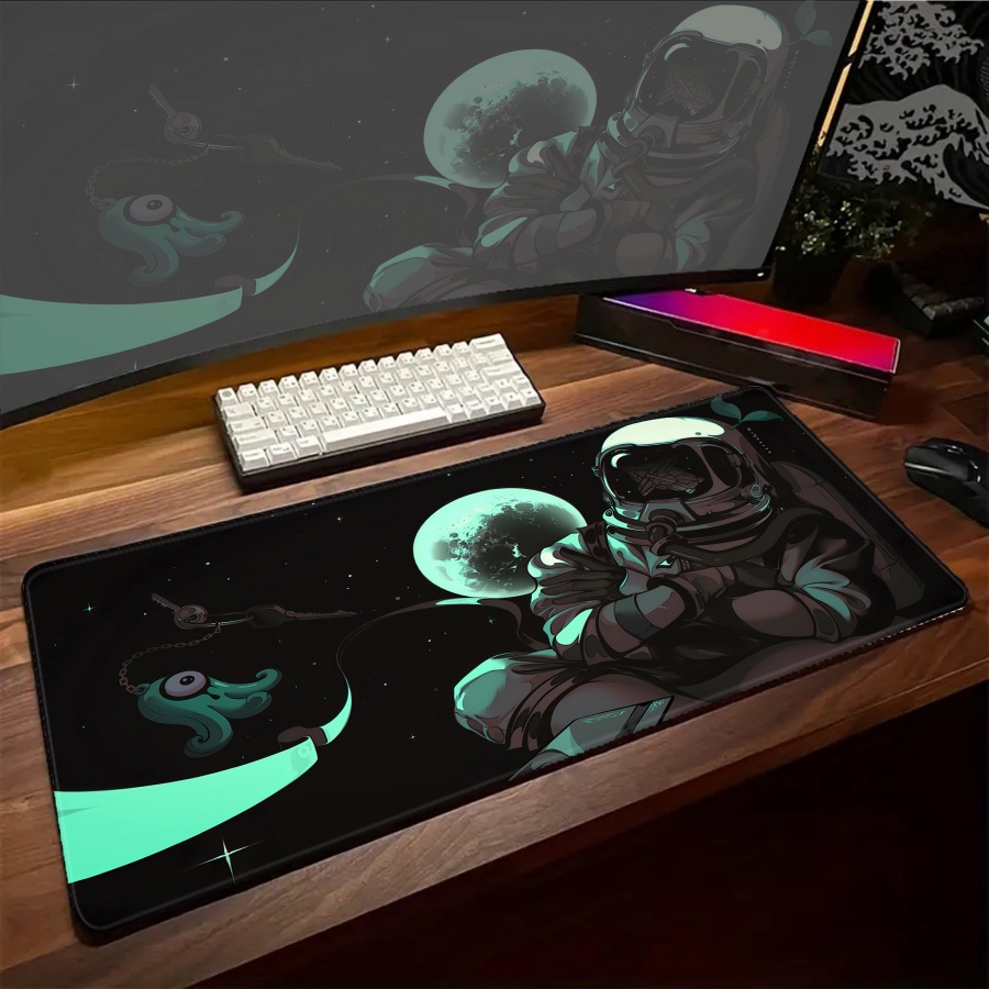 アート宇宙飛行士マウスパッドかわいいビッグマウスパッドかわい - Esports Gaming Setup のレビューと価格
