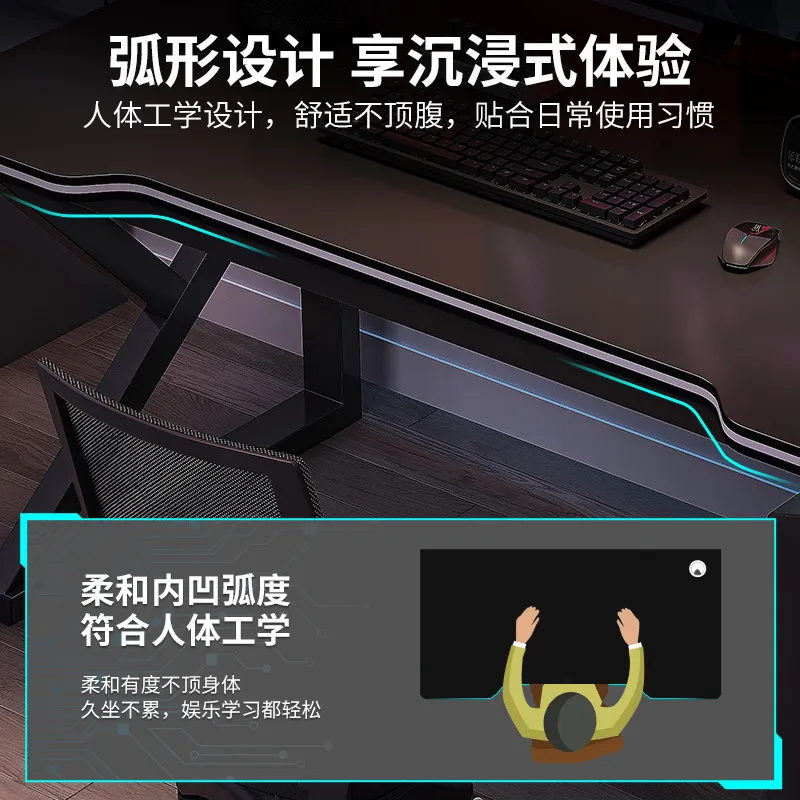 ダブルデスクトップコンピューターデスク、モダンでシンプルなゲ - Esports Gaming Table のレビューと価格