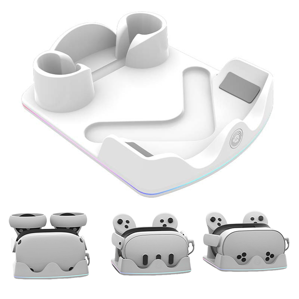 メタクエスト3S VR充電ステーション用充電ドック、RGBラ - Controller Charging Stand のレビューと価格