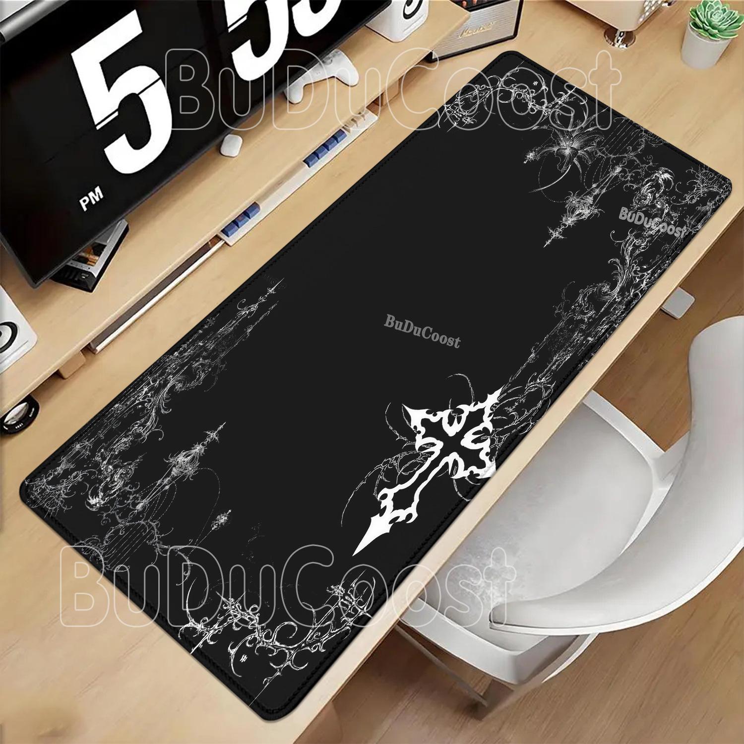 漫画黒白パターンアートマウスパッドゲーム用滑り止めeスポーツ - Esports Gaming Table のレビューと価格