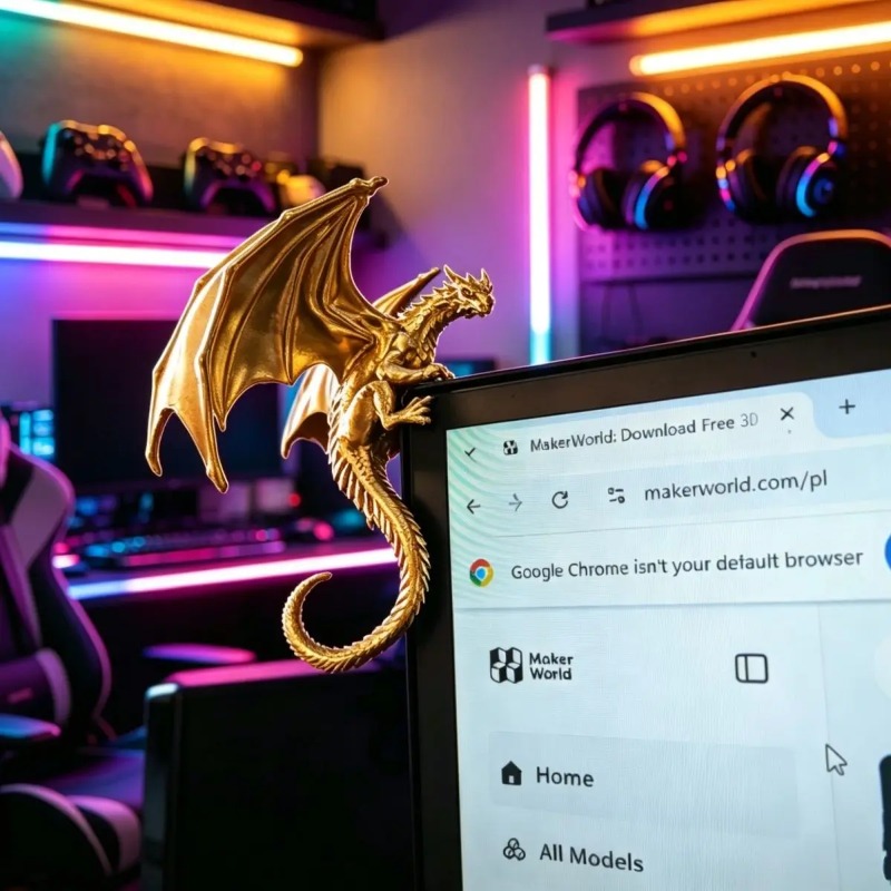 クールな寝そべるドラゴンの置物モニター装飾品、eスポーツセッ - Esports Gaming Setup のレビューと価格