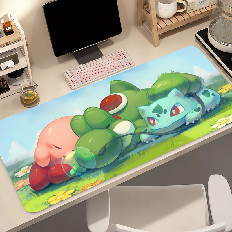 アニメマウスパッドポケモンフシギダネ大型ゲーマーキーボードデ - Esports Gaming Mice のレビューと価格