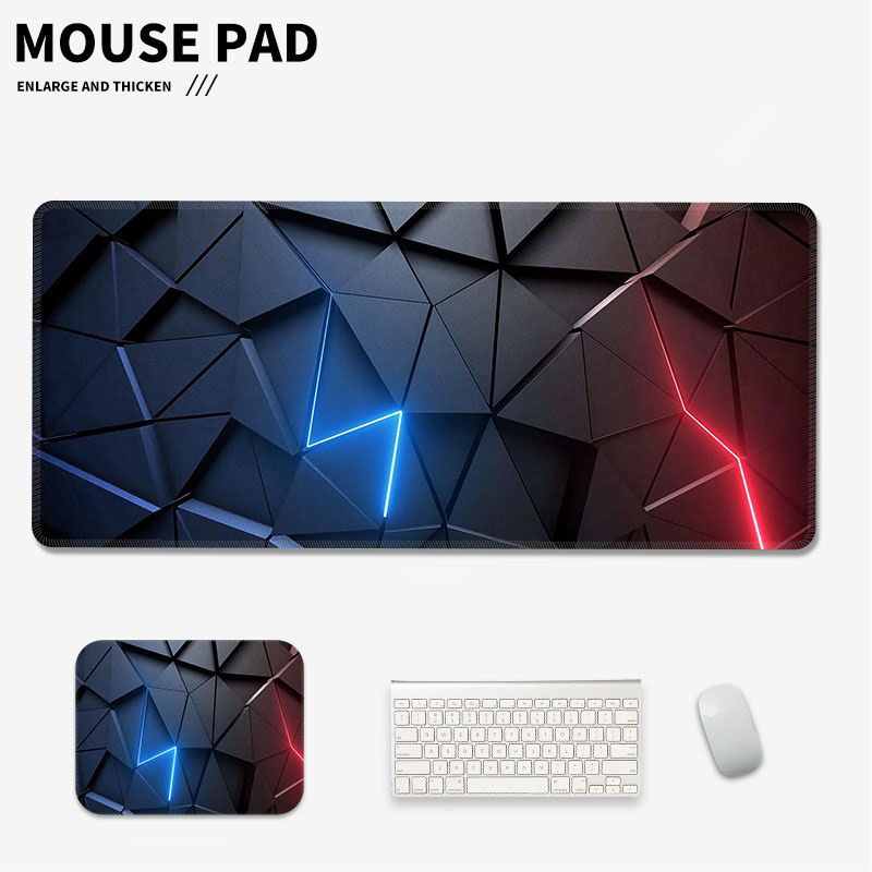 3D幾何学模様の抽象的な大型ゲーミングマウスパッド、ネオンカ - Esports Gaming Setup のレビューと価格