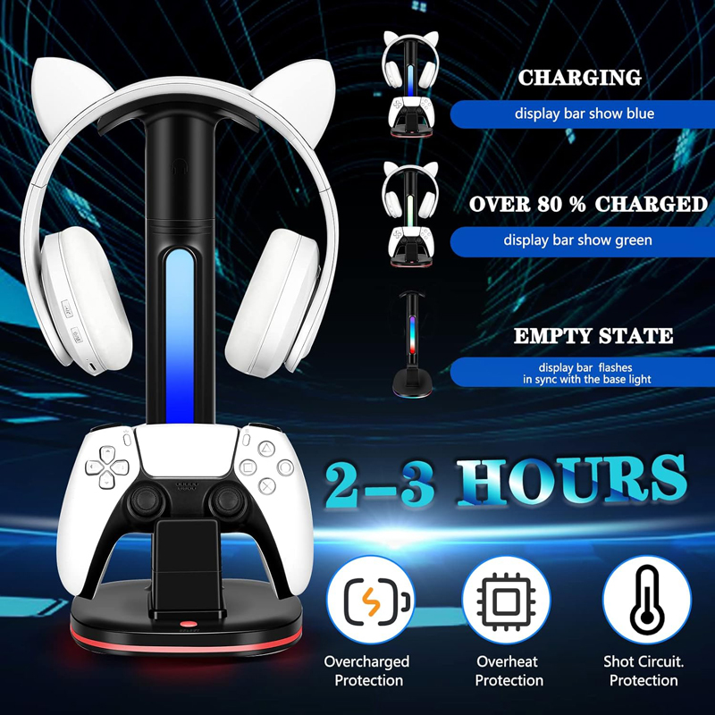 コントローラー用充電ステーション,rgbヘッドフォンスタンド - Controller Charging Stand のレビューと価格