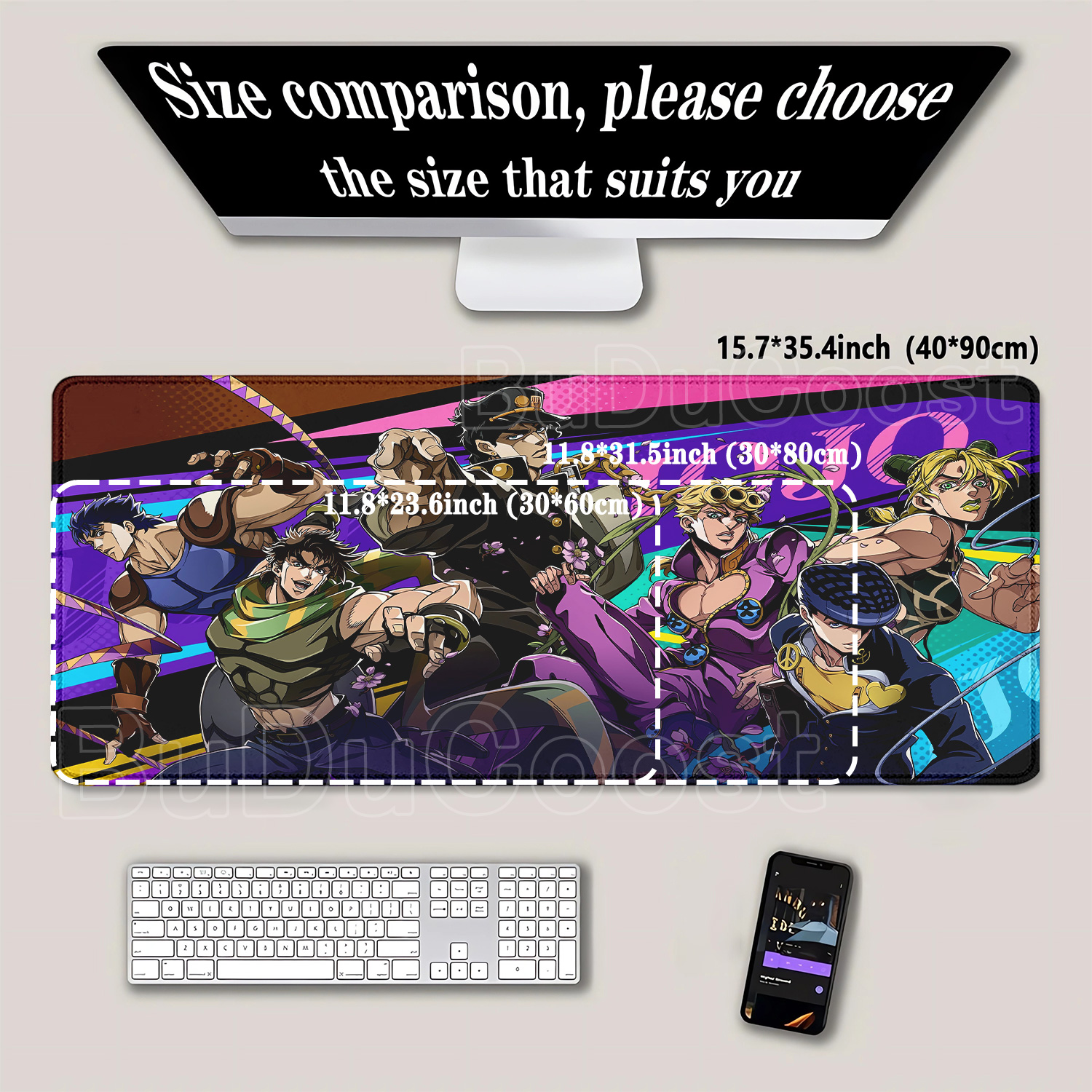 HD 印刷ジョジョの奇妙な冒険アニメマウスパッド PC ゲー - Esports Gaming Table のレビューと価格