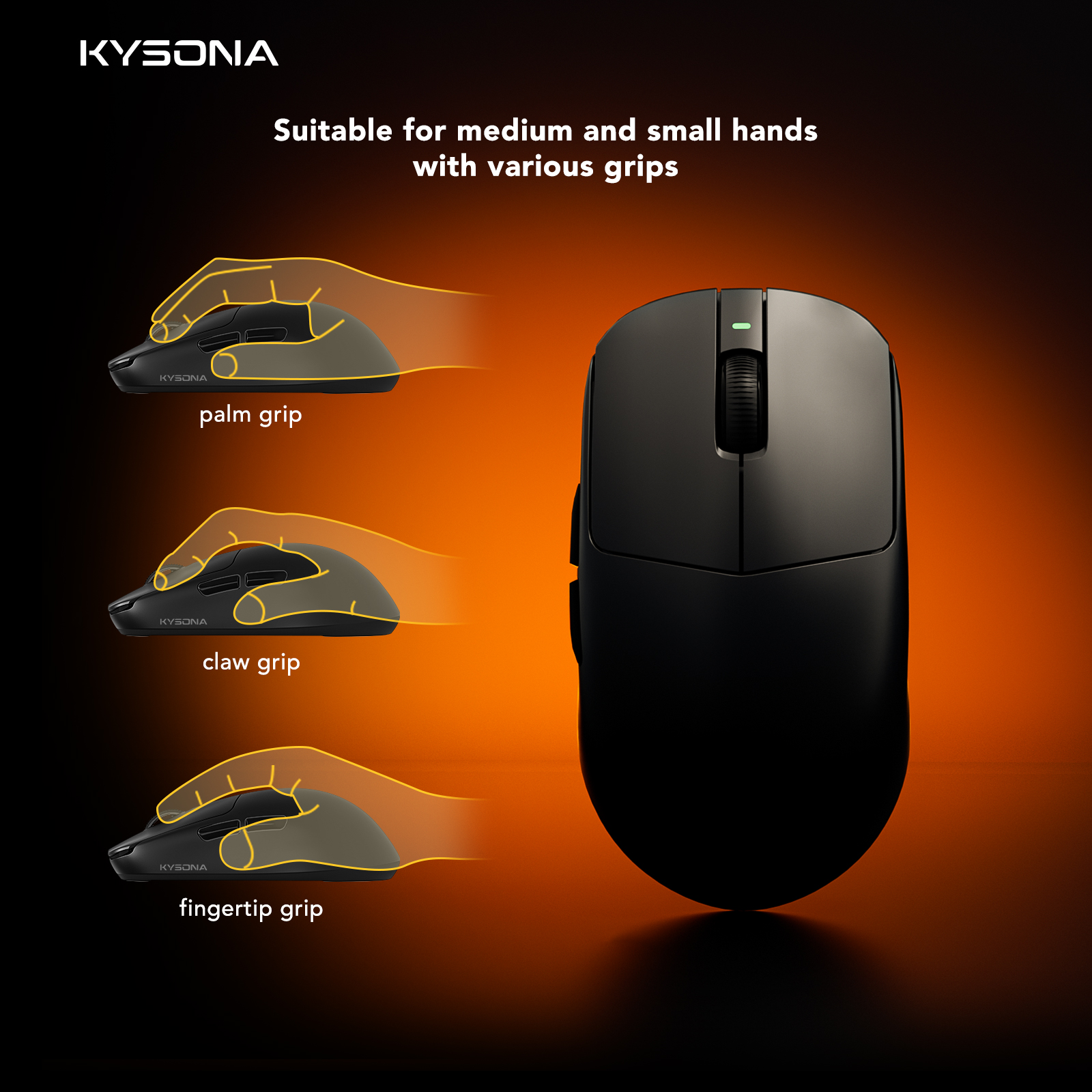 KYSONA Mercury Pro PAW3395 ワイヤ - Esports Gaming Mouse Weight Adjustable のレビューと価格